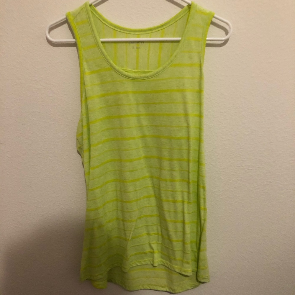 Neon yell striped tank